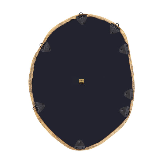 Paislie Brass Organic Shaped Mirror Round