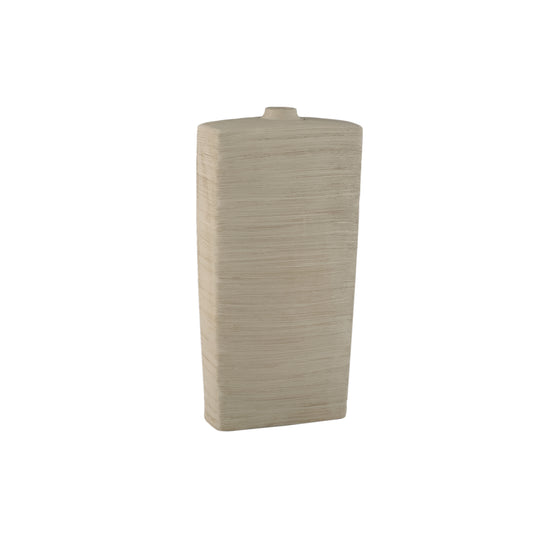 Janettee Beige Rectangle Shaped Ceramic Bottle L