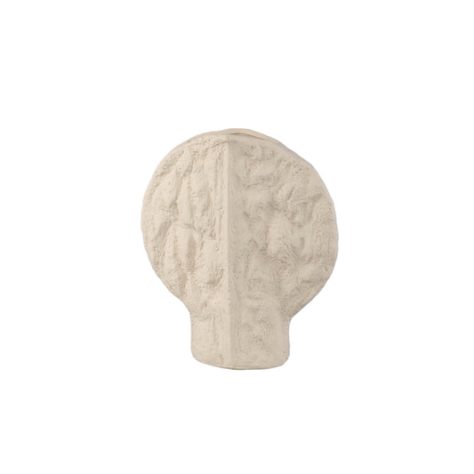 Linos Taupe Matt Ceramic Structure Round Vase S