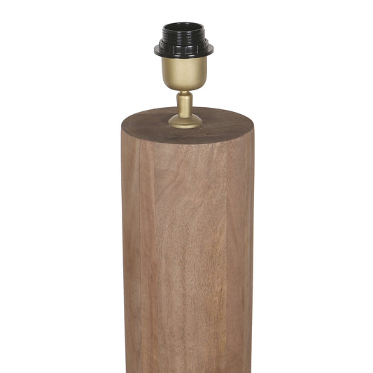 Lorinne Natural Mango Wood Rable Lamp Single