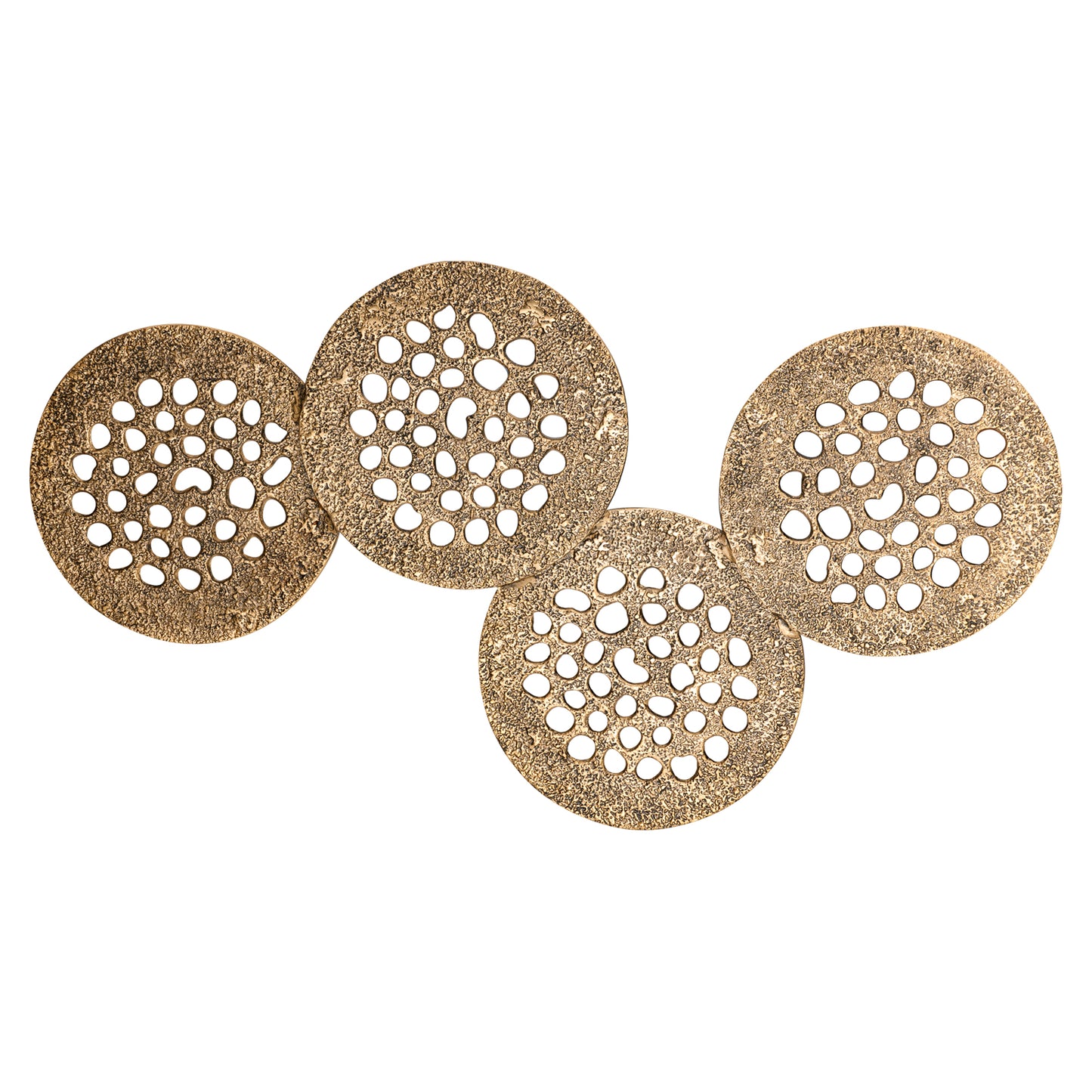 Geoffe Gold Casted Alu 4 Rounds Wall Panel
