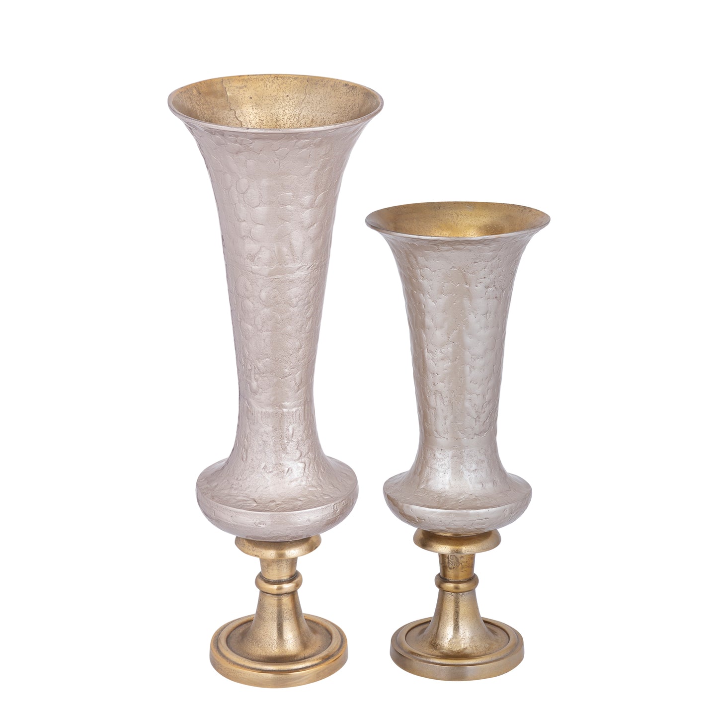 Lysse Champagne Casted Alu Luxury Enamel Vase L