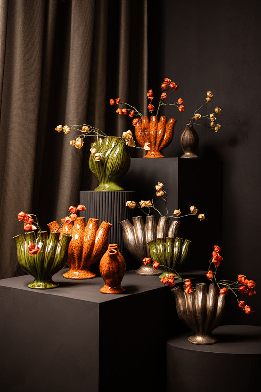 Gylian Bronze Tubes Shaped Ceramic Vase M