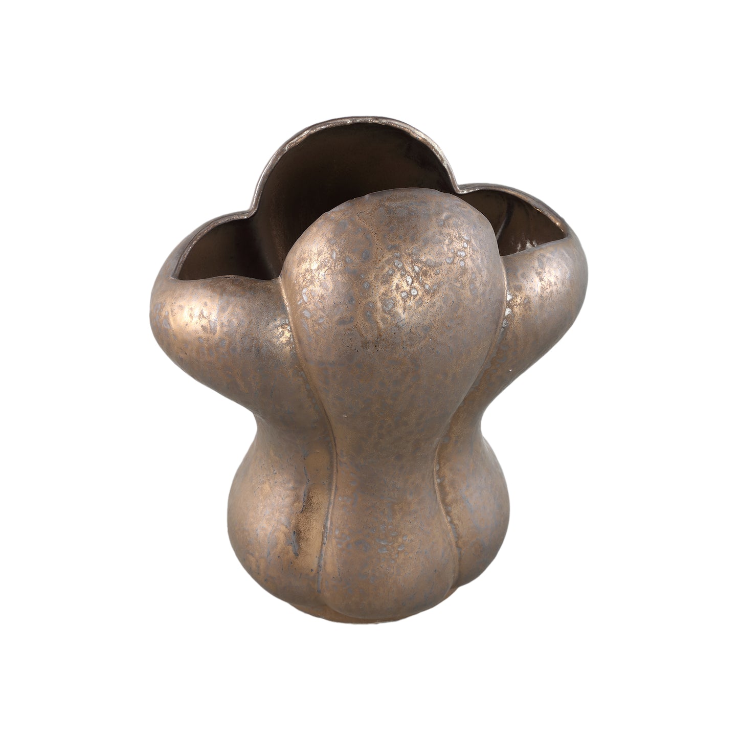 Mellie Bronze France Lily Flower Ceramic Vase L