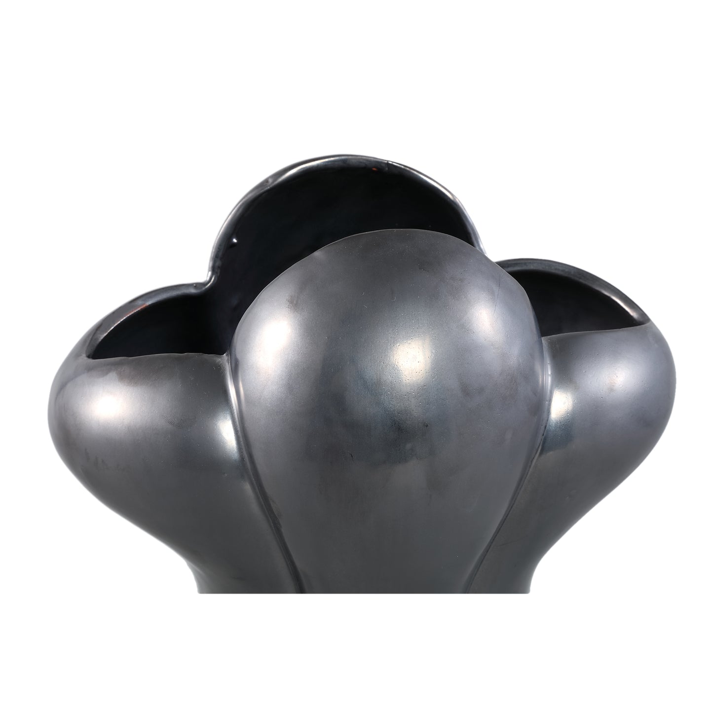 Mellie Black France Lily Flower Ceramic Vase L