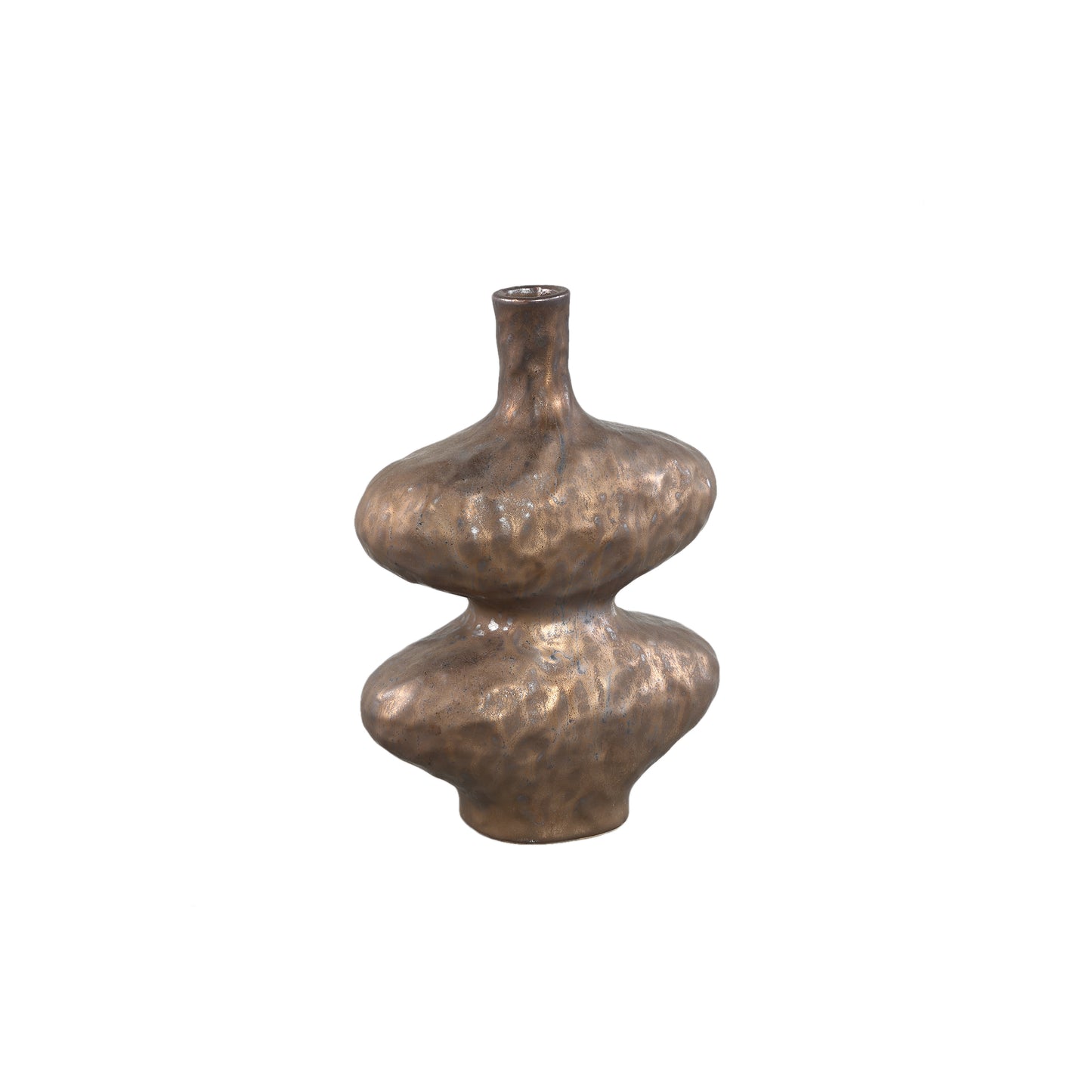 Chelsean Bronze Oval Bulby Shaped Ceramic Vase S