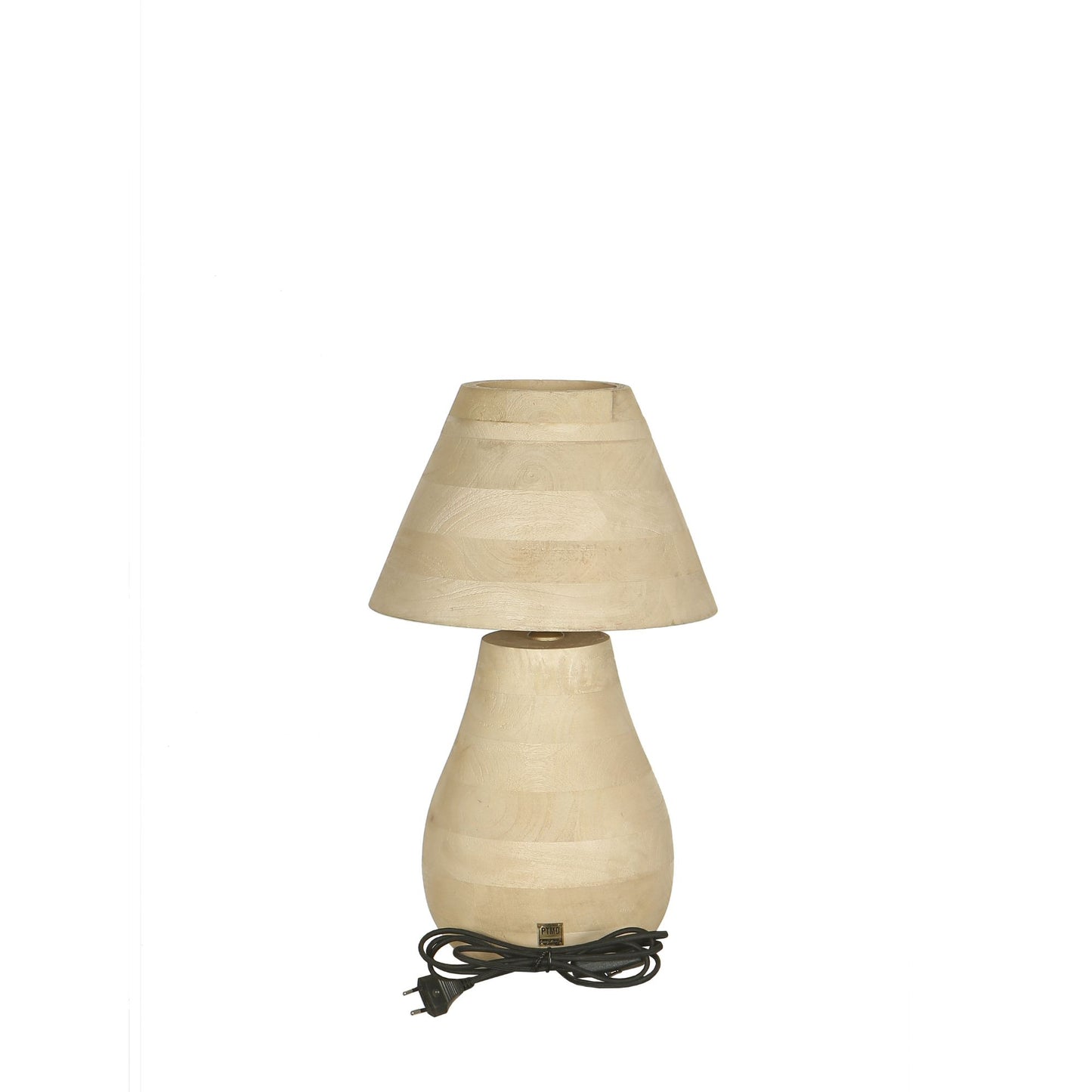 Peake Natural Mango Wood Round Table Lamp Low