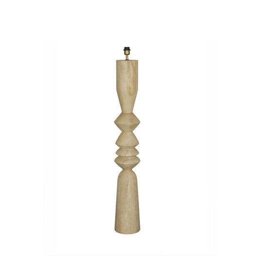 Elaine Natural Mango Wood Round Floor Lamp Base