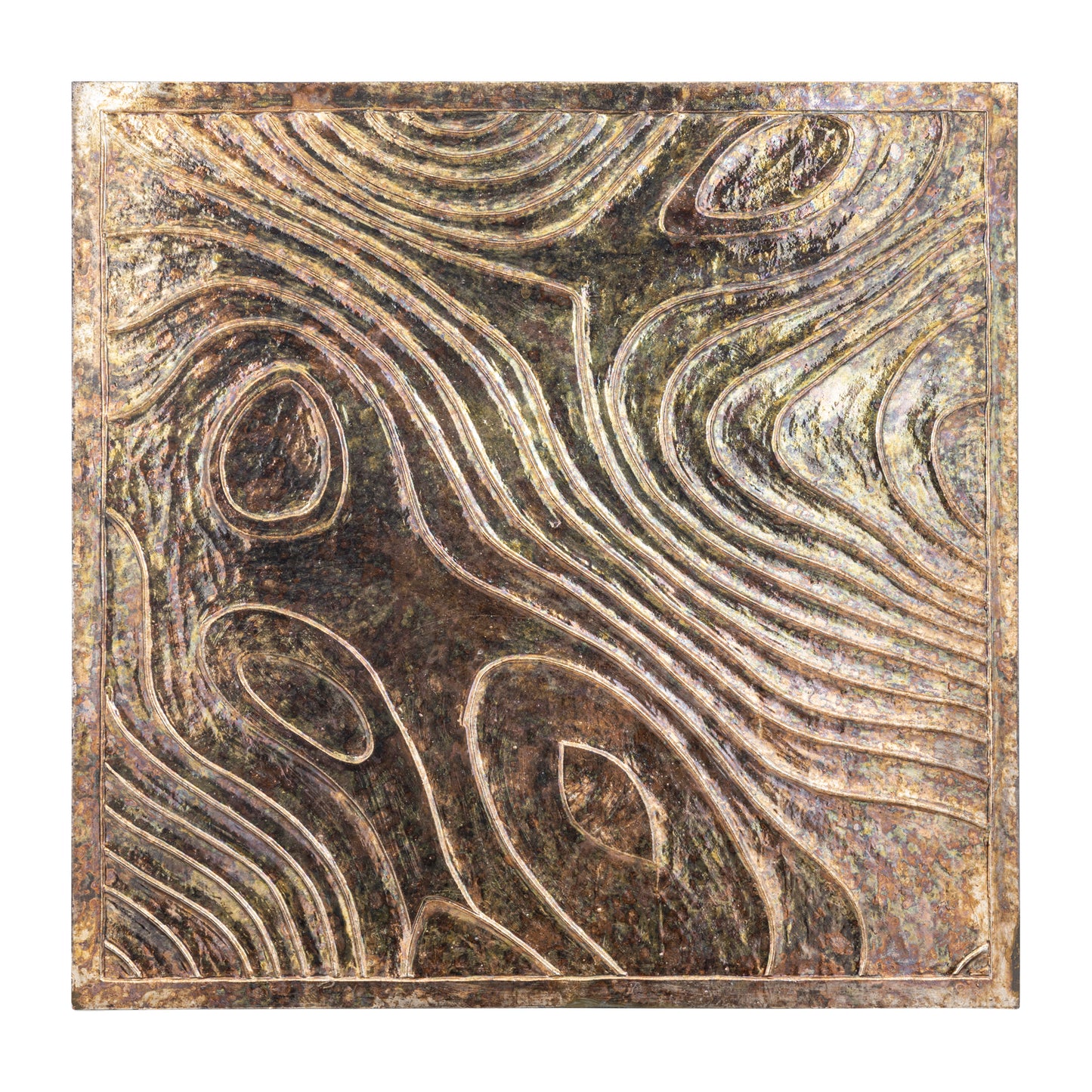 Connolly Oil Green Wood Square Wall Panel L