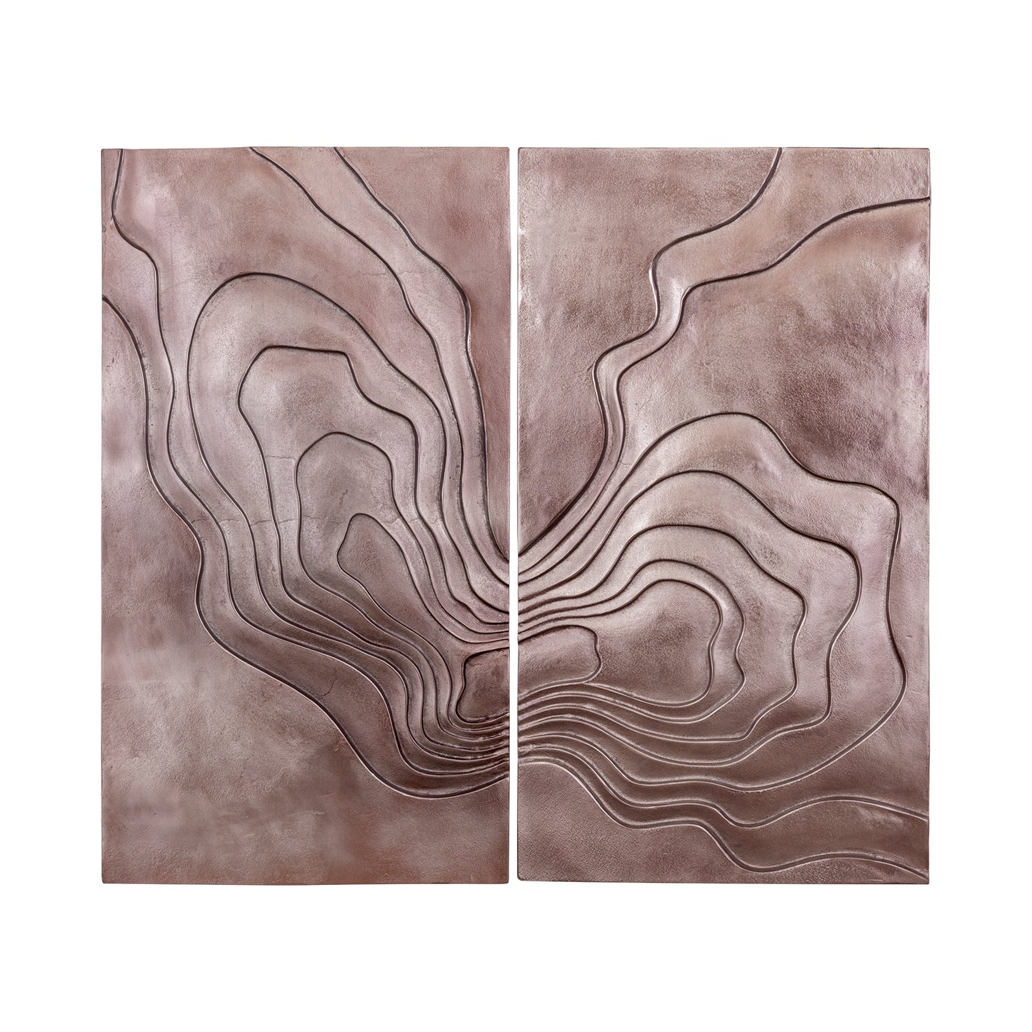 Erike Bronze Casted Alu Wall Panel Wave In 2 Parts