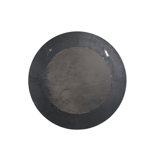 Gezzy Natural Wooden Veneer Mirror Thick Frame Rnd