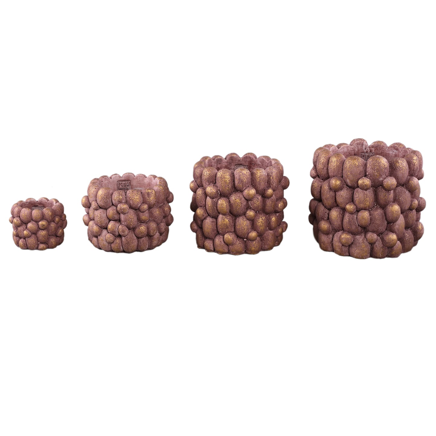 Stenley Bronze Cement Round Rough Rock Pot XL