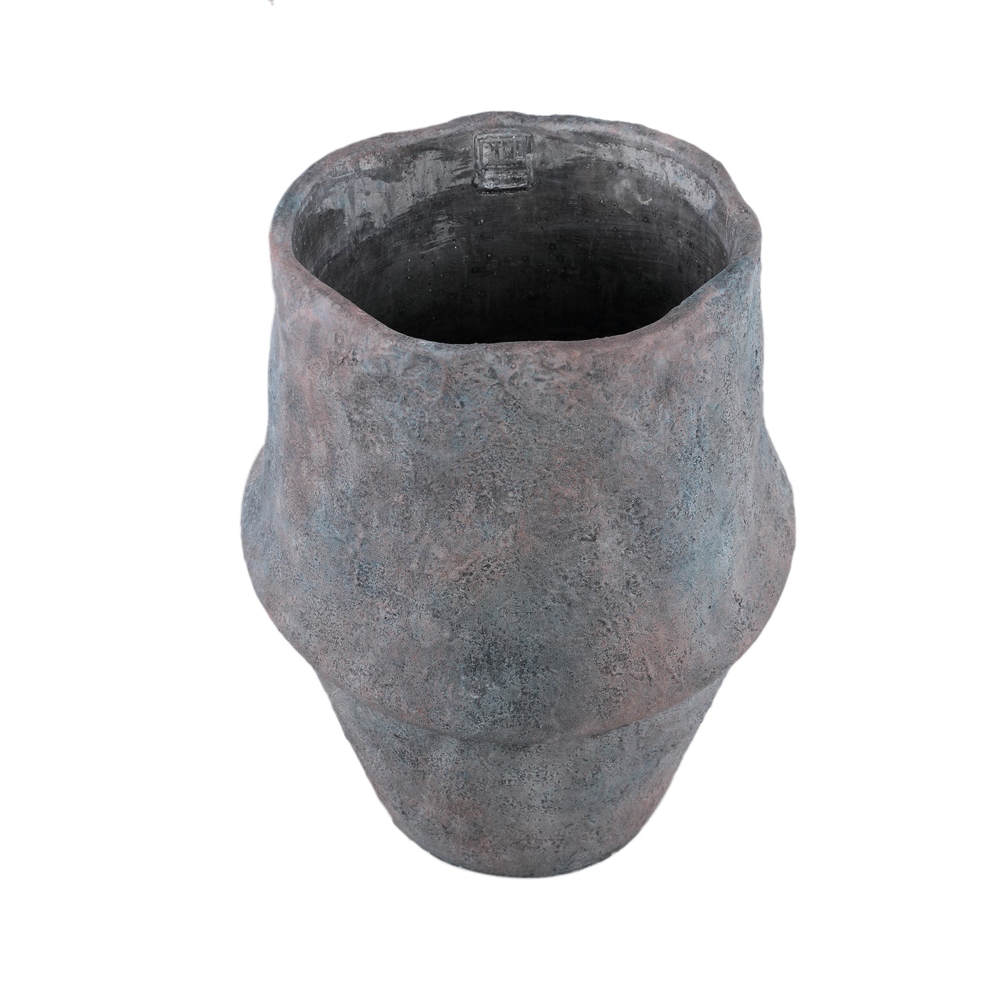 Javay Grey Cement Round Organic Pot Rough XL