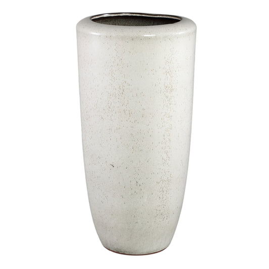 Kyleigh Beige Round Ceramic Pot Smooth High XL