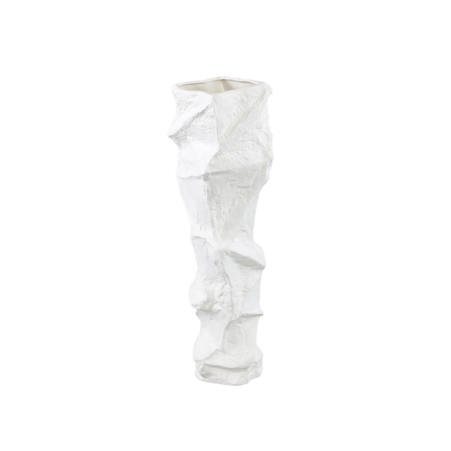 Kellie White Ceramic Organic Shaped Vase High