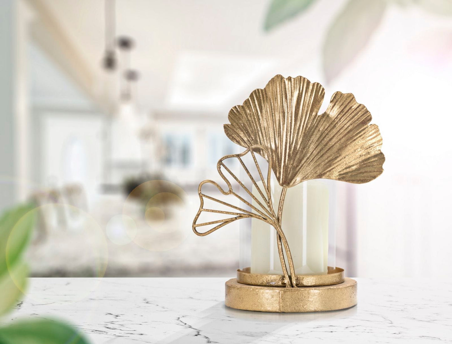 Mauro Ferretti CANDLE HOLDER LEAF CM 17X12X21