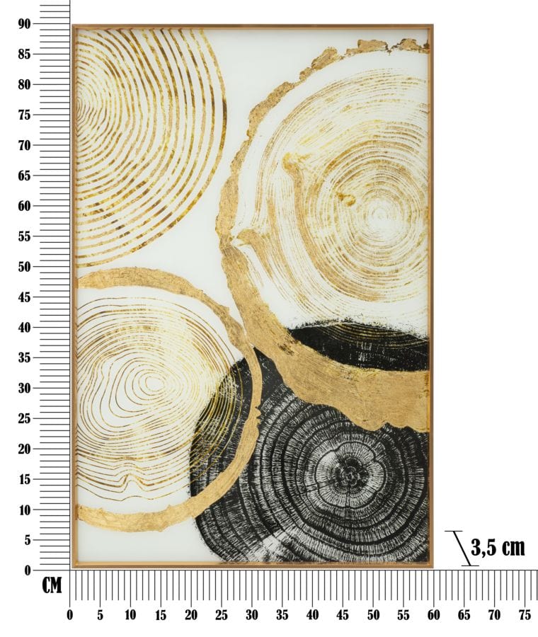 Mauro Ferretti GLASS WALL PANEL WITH FRAME
 WOODY CM 60X3,5X90