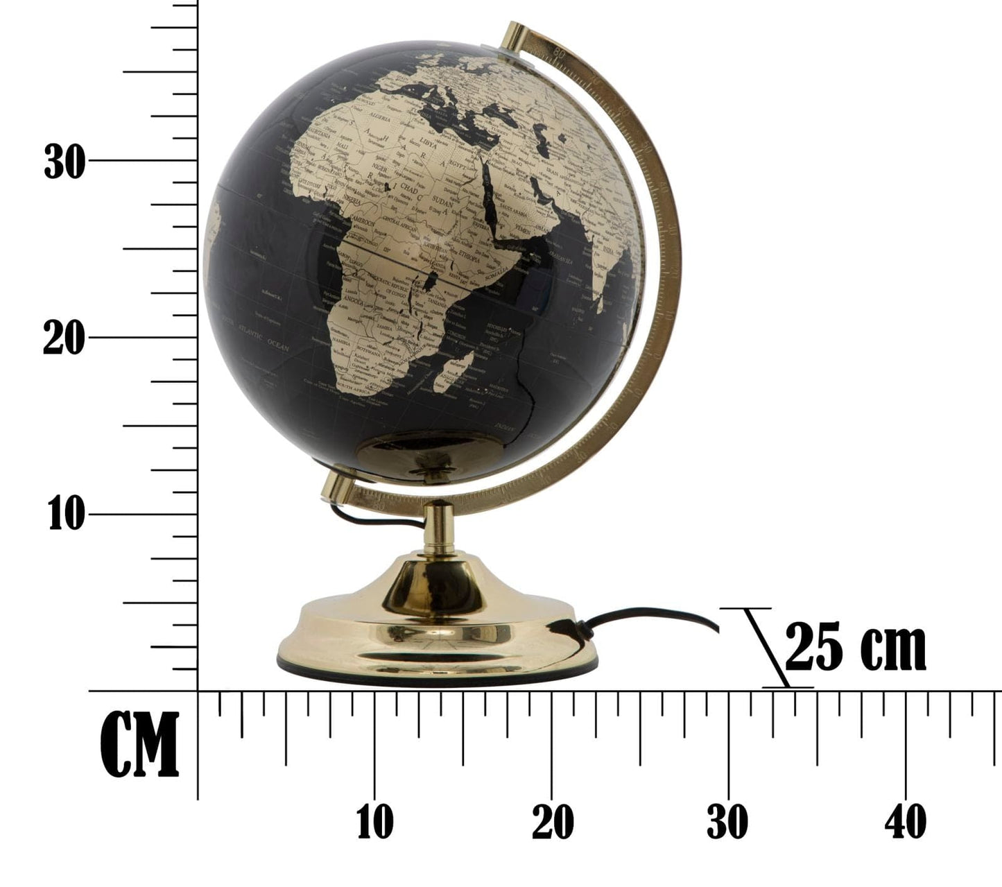 Mauro Ferretti GLOBE GOLD WITH LIGHT CM Ø 25X38