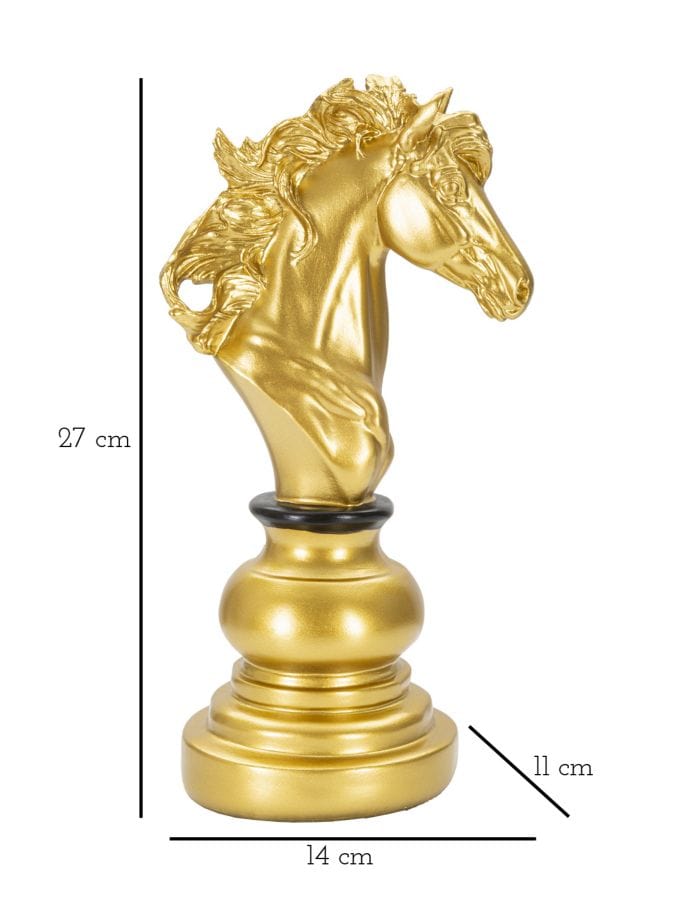 Mauro Ferretti GOLD AND BLACK HORSE CM 14X11X27