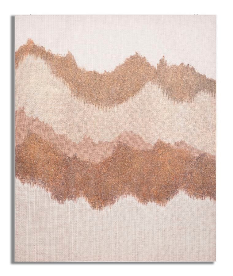 Mauro Ferretti HANDMADE WALL PAINTING BROWNY CM 80X3,7X100