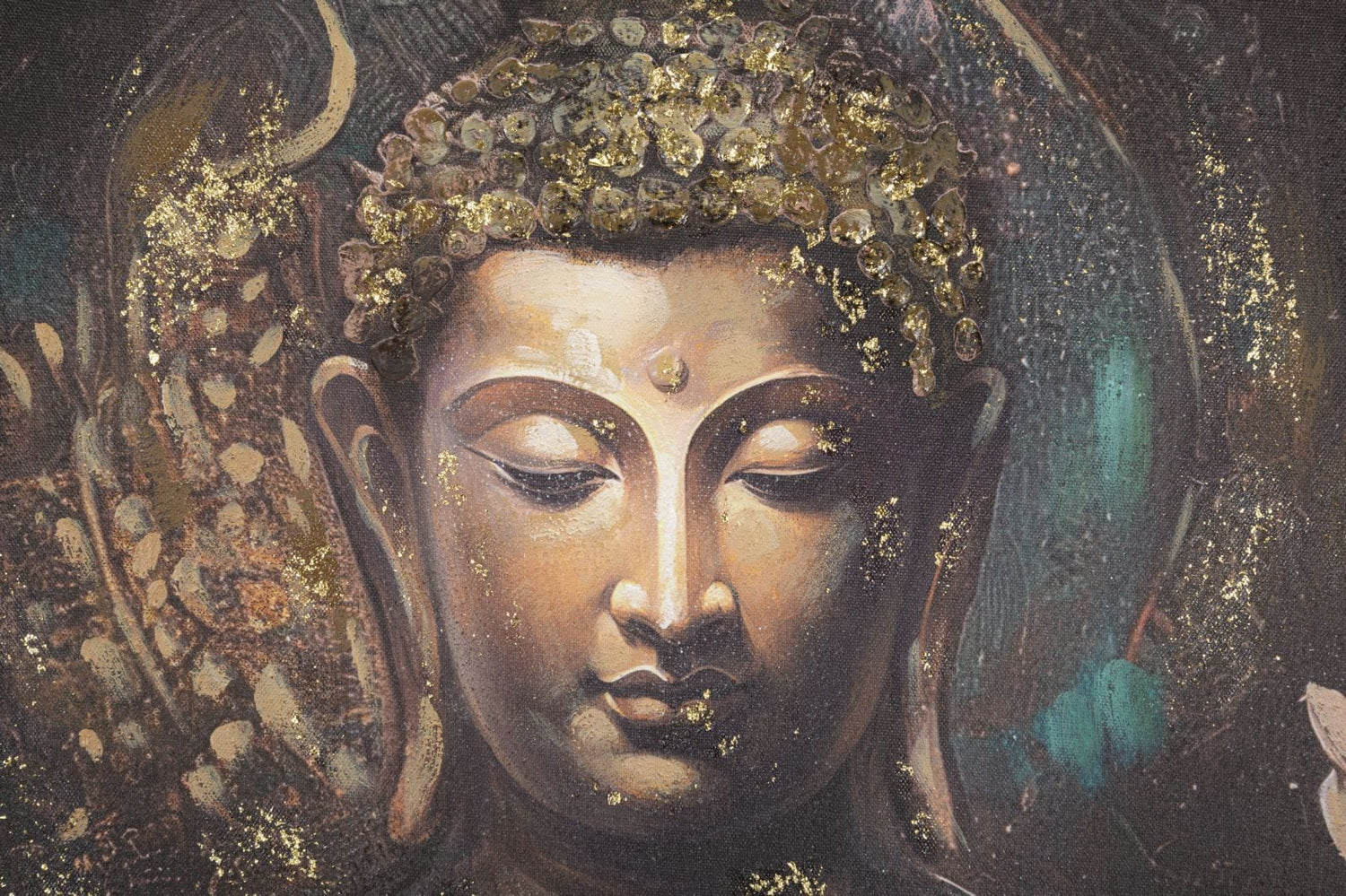 Mauro Ferretti HANDMADE WALL PAINTING BUDDHA -A- CM 100X3X100