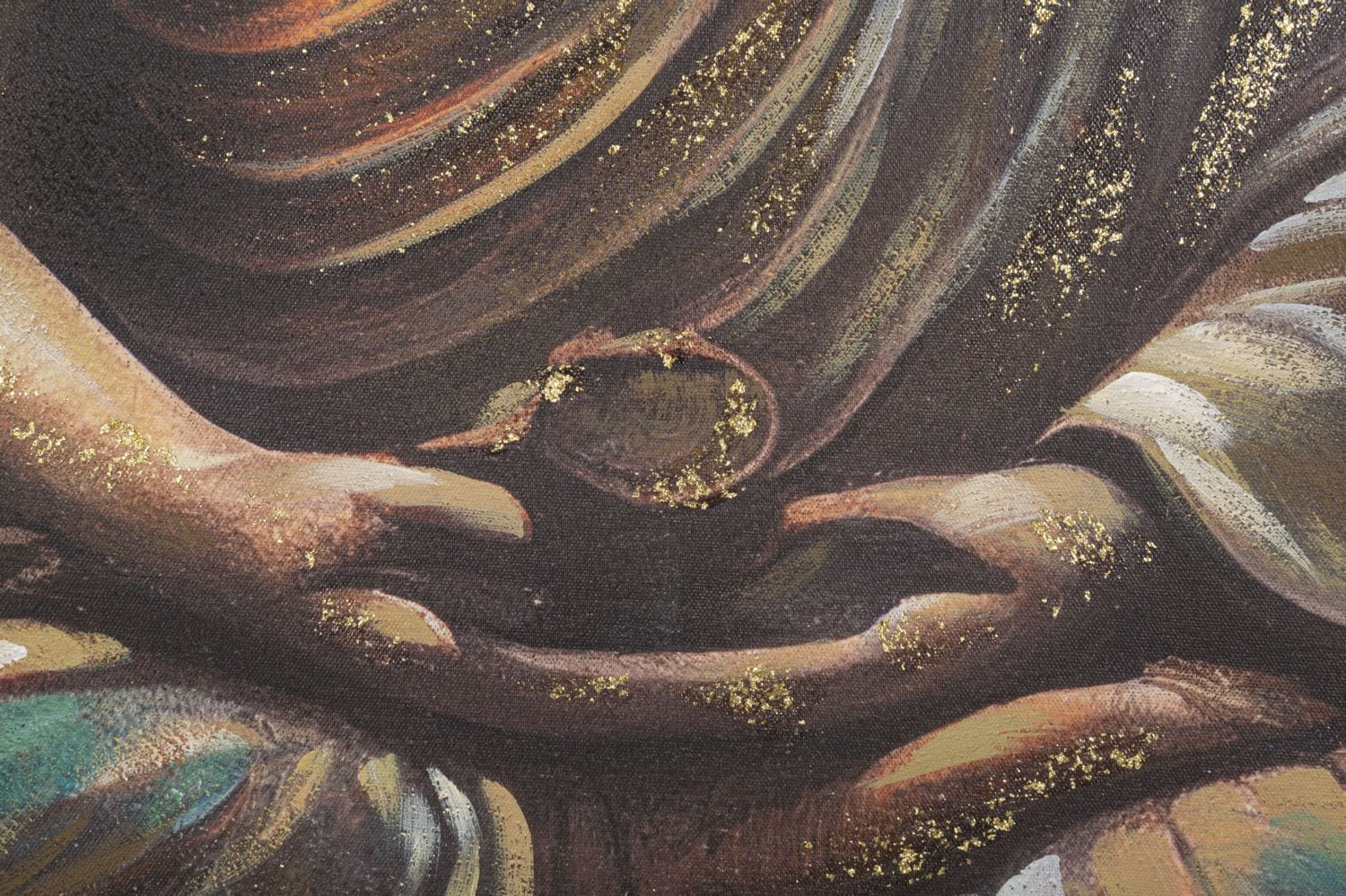 Mauro Ferretti HANDMADE WALL PAINTING BUDDHA -A- CM 100X3X100