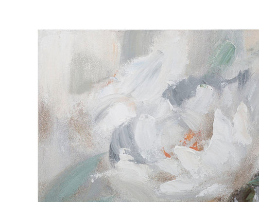 Mauro Ferretti HANDMADE WALL PAINTING CREM FLOWER CM 
 80X3,7X100