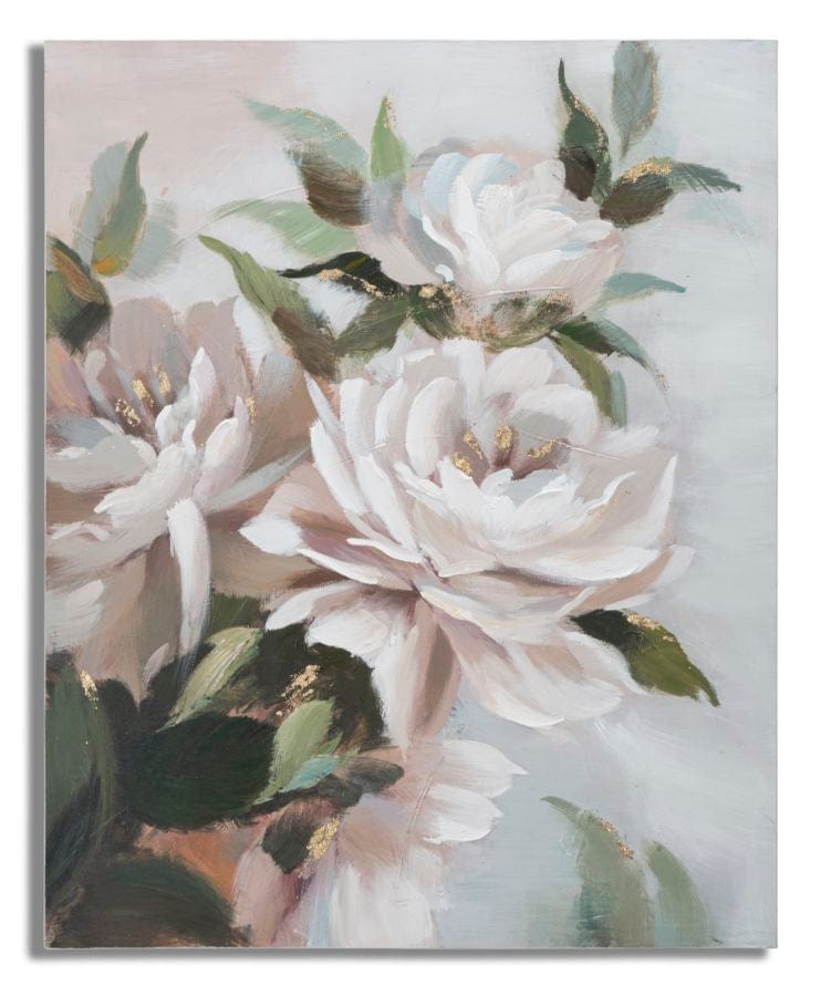 Mauro Ferretti HANDMADE WALL PAINTING FLOWER&LEAF CM 100X3,7X80