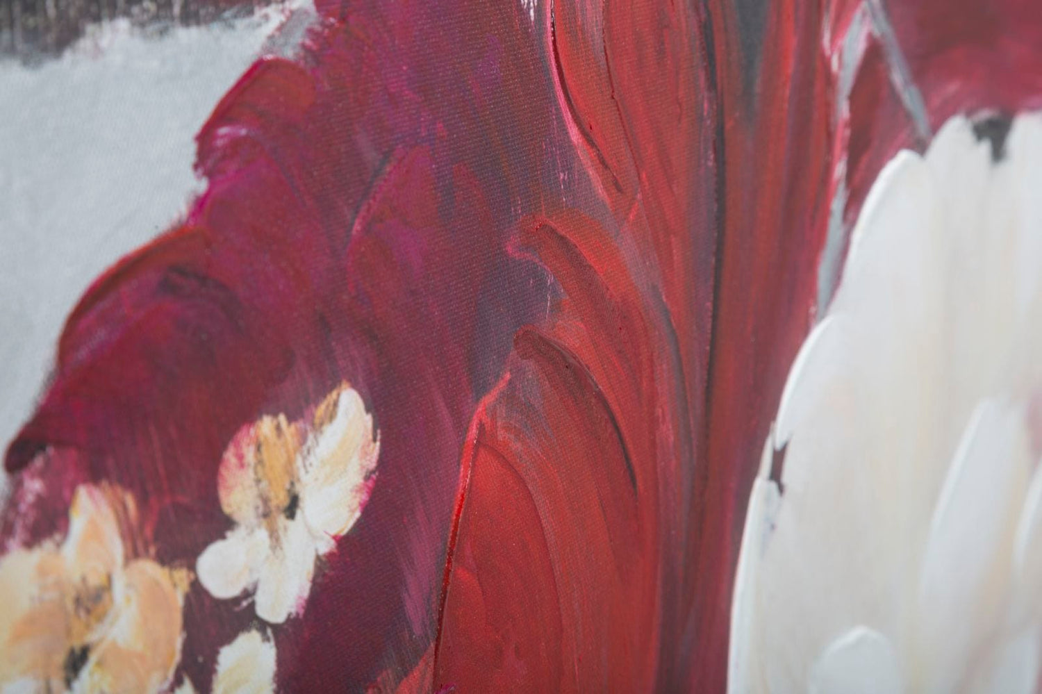 Mauro Ferretti HANDMADE WALL PAINTING FLOWER SQUARE CM 90X3,7X90
