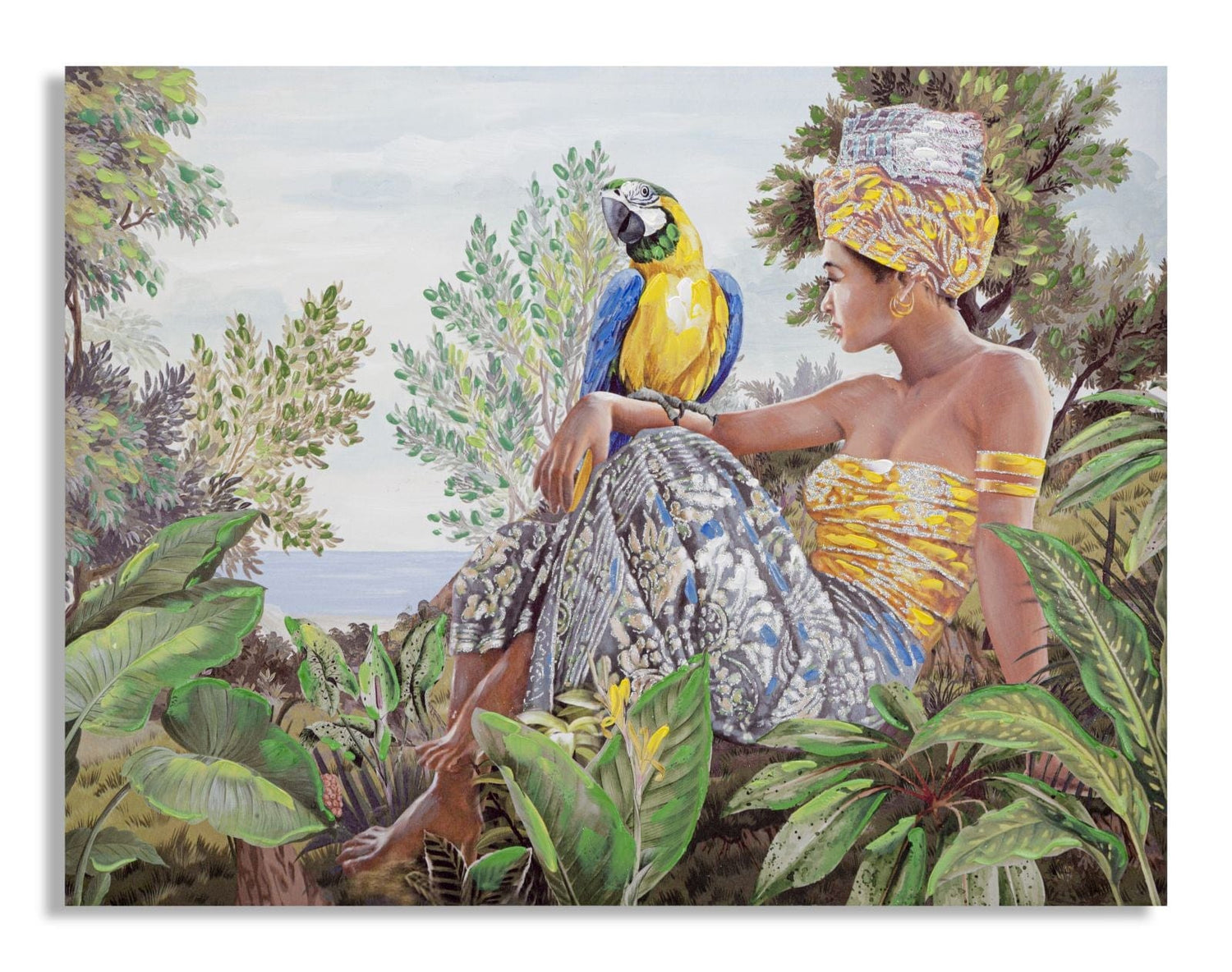 Mauro Ferretti HANDMADE WALL PAINTING KENDA ORIZZONTAL CM 120X3X90
