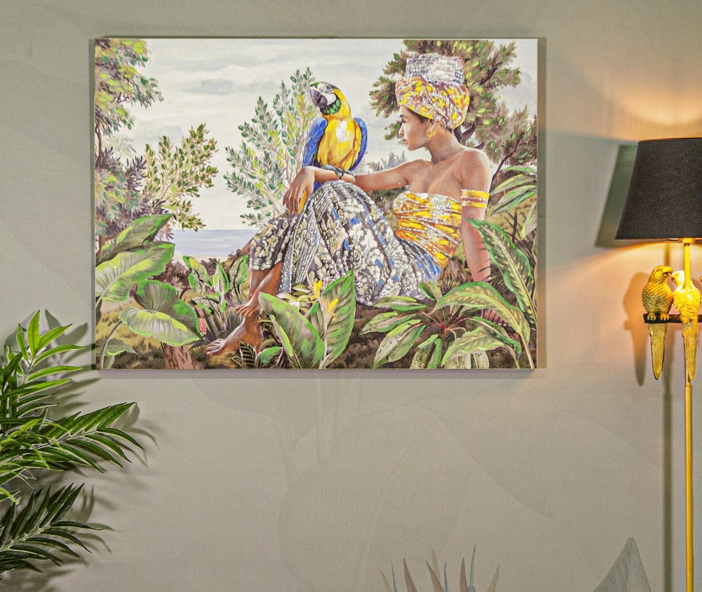 Mauro Ferretti HANDMADE WALL PAINTING KENDA ORIZZONTAL CM 120X3X90