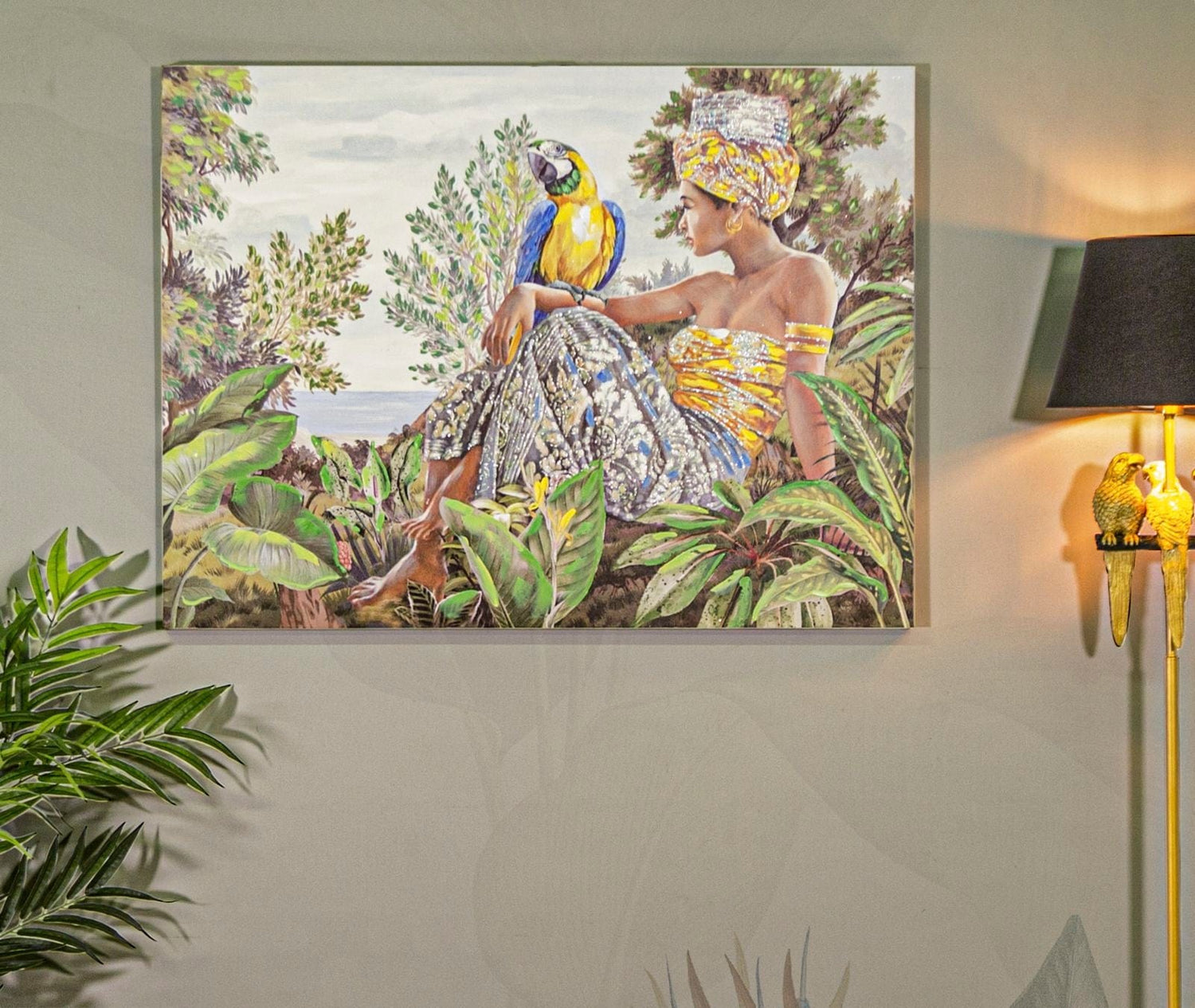 Mauro Ferretti HANDMADE WALL PAINTING KENDA ORIZZONTAL CM 120X3X90