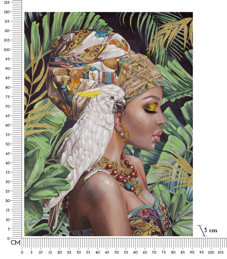 Mauro Ferretti HANDMADE WALL PAINTING KLOE VERTICAL CM 90X3X120