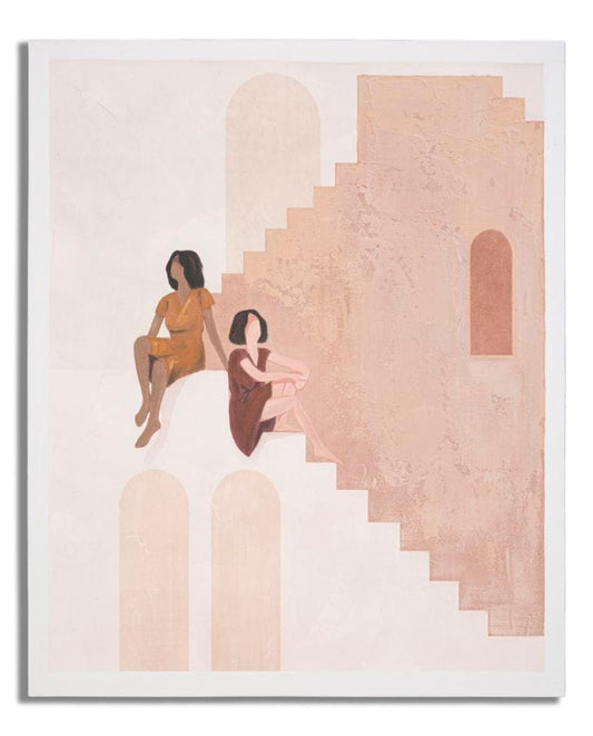 Mauro Ferretti HANDMADE WALL PAINTING LADY -B- CM 80X3,7X100