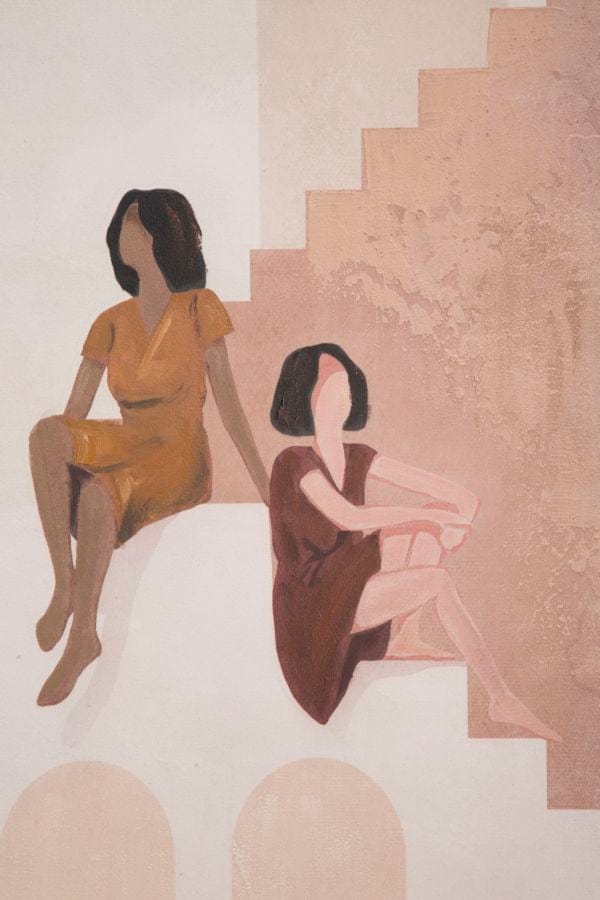 Mauro Ferretti HANDMADE WALL PAINTING LADY -B- CM 80X3,7X100