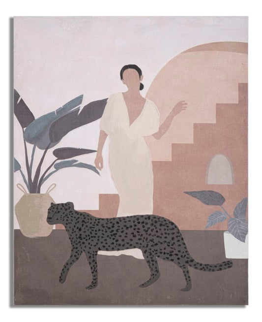Mauro Ferretti HANDMADE WALL PAINTING LADY -C- CM 80X3,7X100
