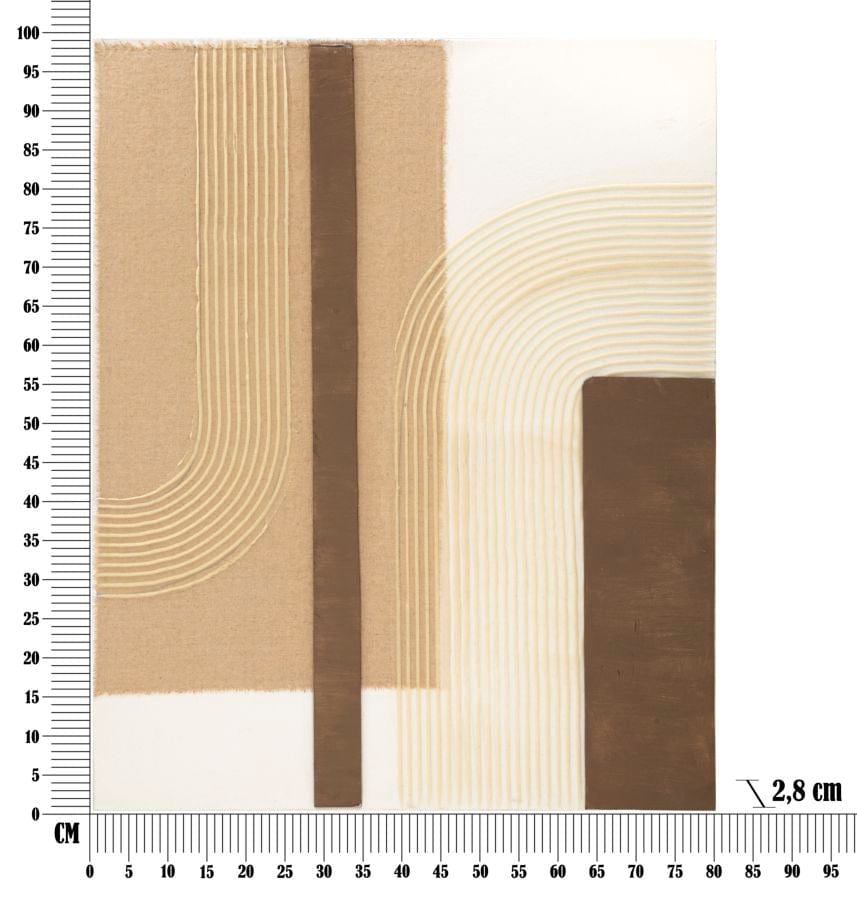 Mauro Ferretti HANDMADE WALL PAINTING LOFTY -B-CM 80X2,8X100