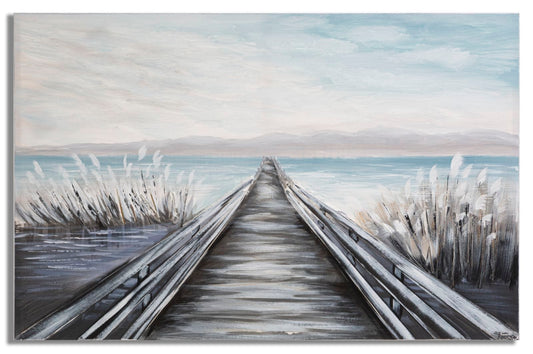 Mauro Ferretti HANDMADE WALL PAINTING PONTILE CM 120X3,8X80