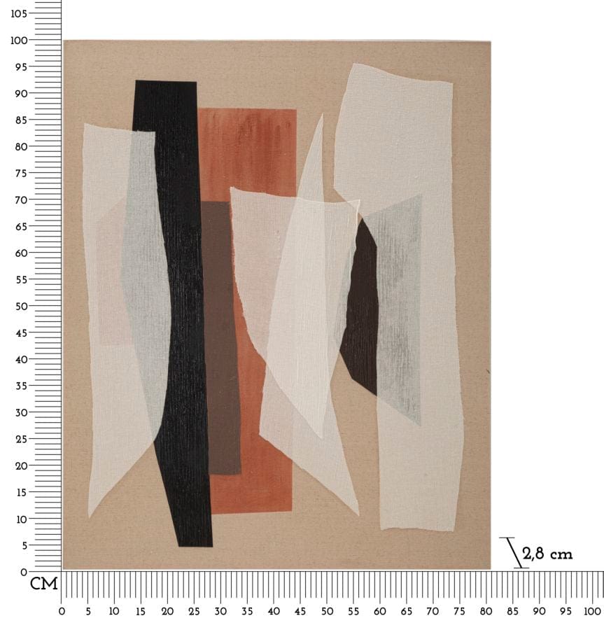 Mauro Ferretti HANDMADE WALL PAINTING REDY -B- CM 80X2,8X100