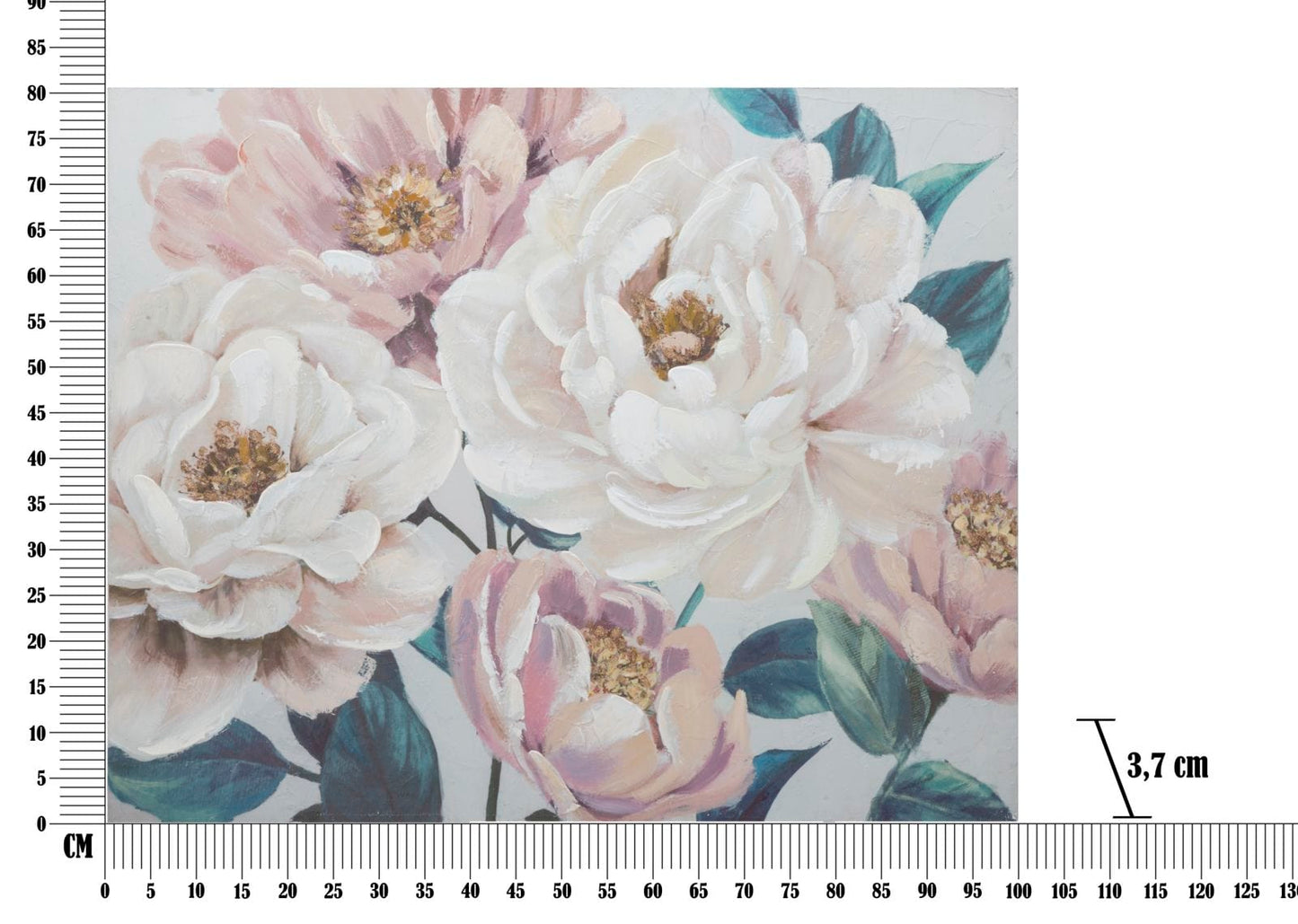 Mauro Ferretti HANDMADE WALL PAINTING SOFT FLOWER CM 
 100X3,7X80