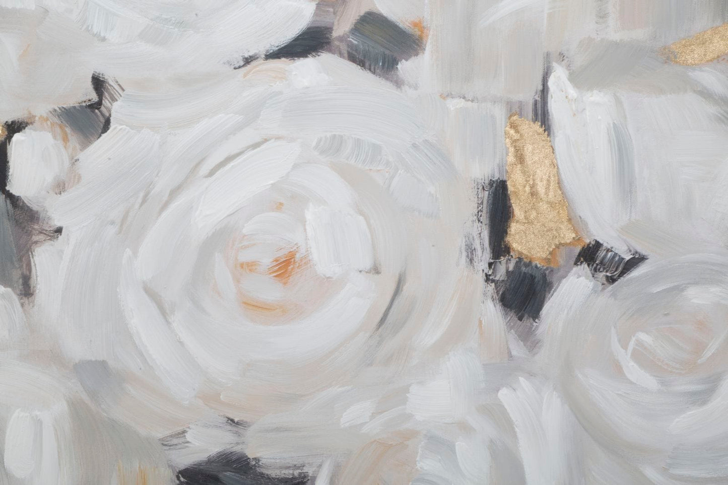 Mauro Ferretti HANDMADE WALL PAINTING WHITE FLOWER -B- CM 90X3,7X90