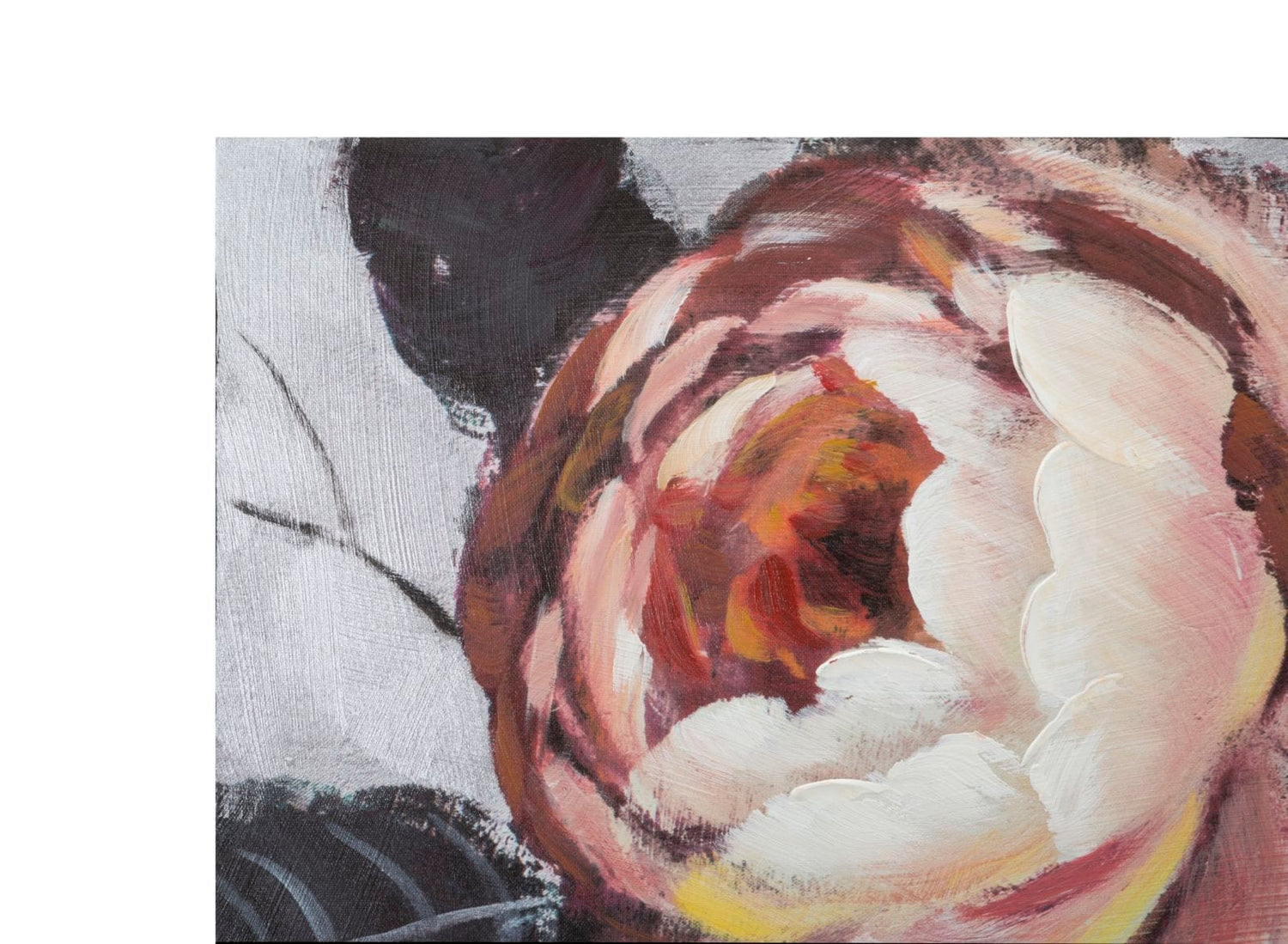 Mauro Ferretti HANDMADE WALL PAINTING WHITE/RED FLOWER LIGHTBACK
 150X3,8X76