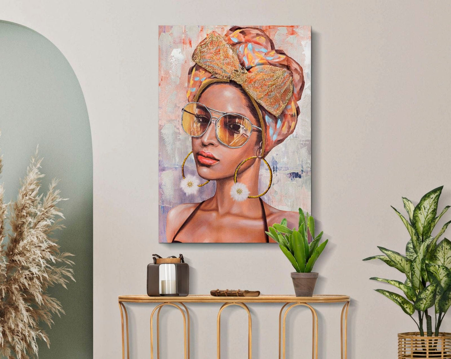 Mauro Ferretti HANDMADE WALL PAINTINGJENNIFER -B- CM 70X3X100