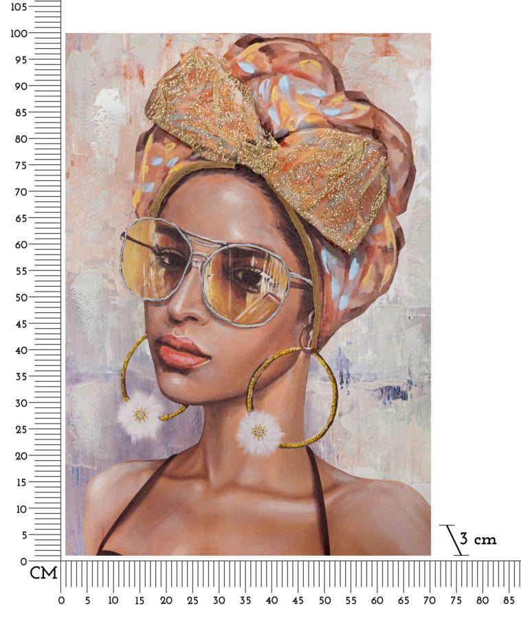 Mauro Ferretti HANDMADE WALL PAINTINGJENNIFER -B- CM 70X3X100