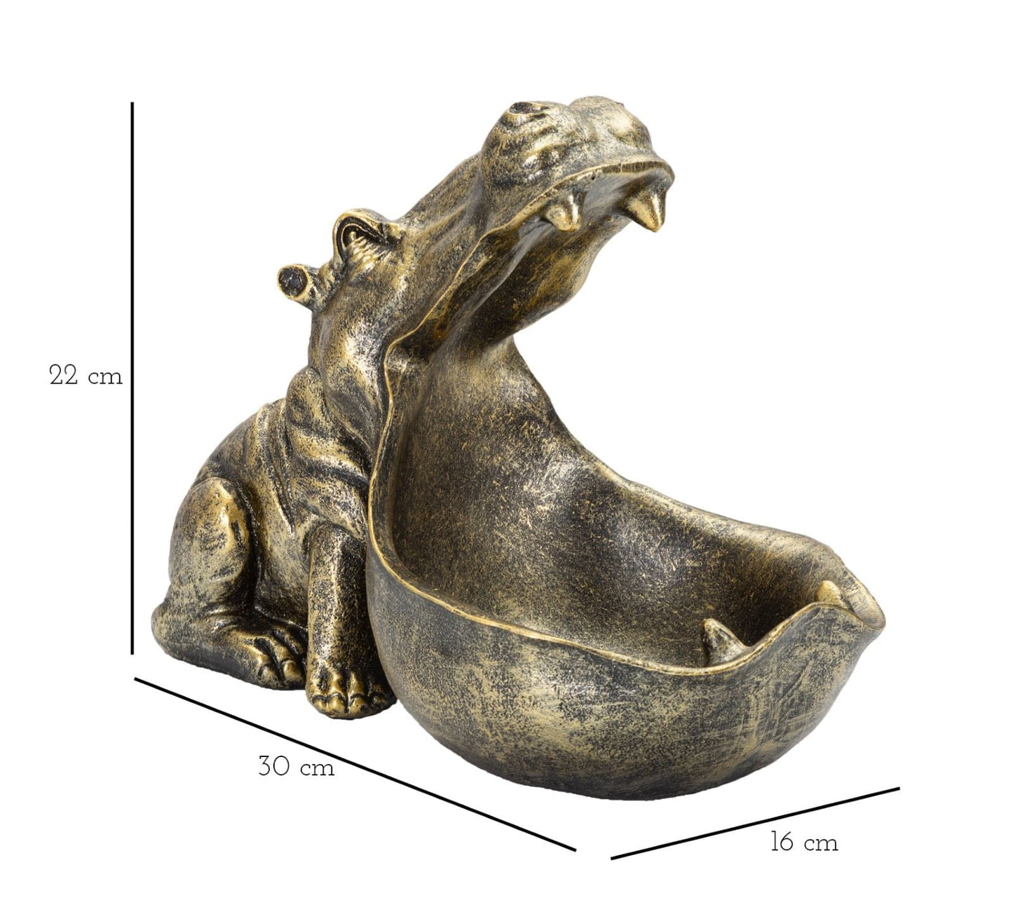 Mauro Ferretti HIPPOPOTAMUS DECOR CM 30X16X22