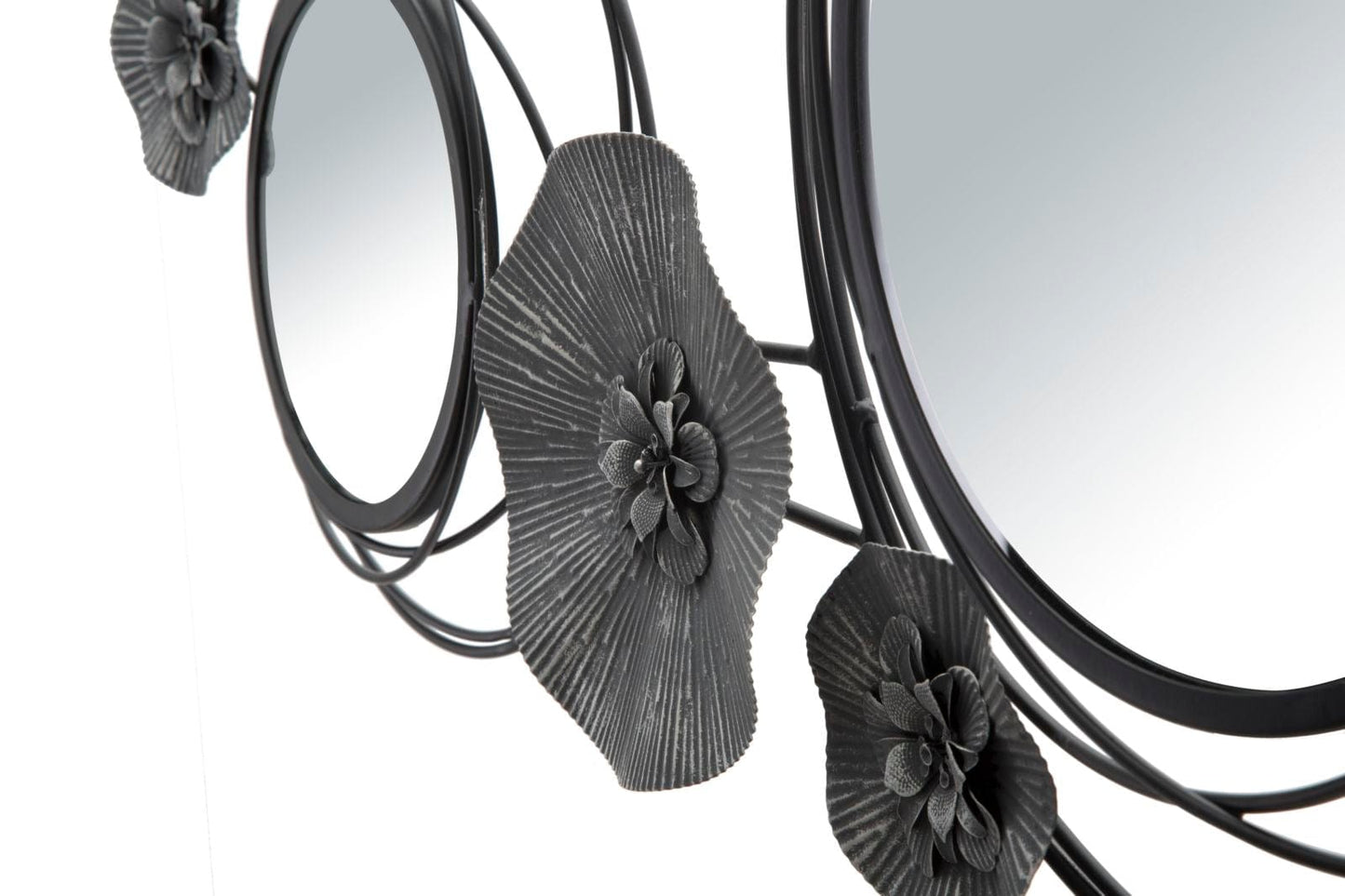Mauro Ferretti IRON PANEL WITH MIRRORS DARK ROUND CM 117X5,5X49