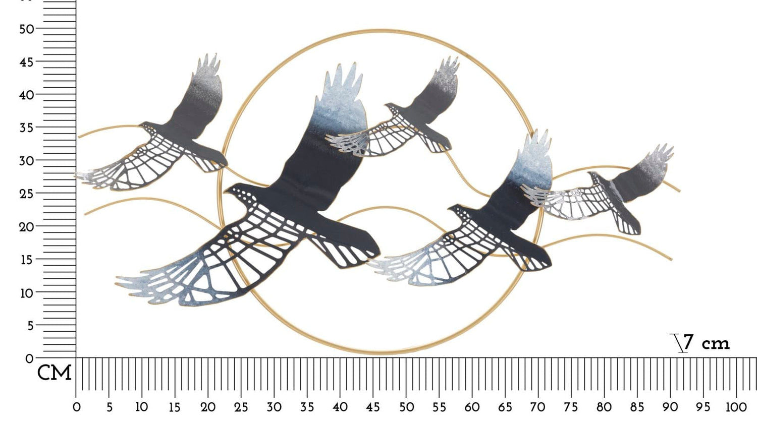 Mauro Ferretti IRON WALL PANEL BIRD CM 91X7X50