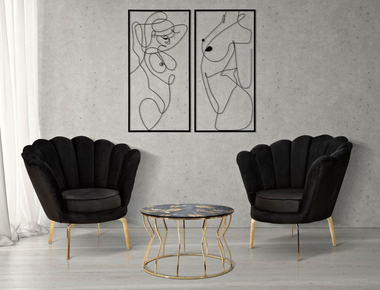 Mauro Ferretti IRON WALL PANEL BODY SIMPLY SET 2PCS CM 50X1X100