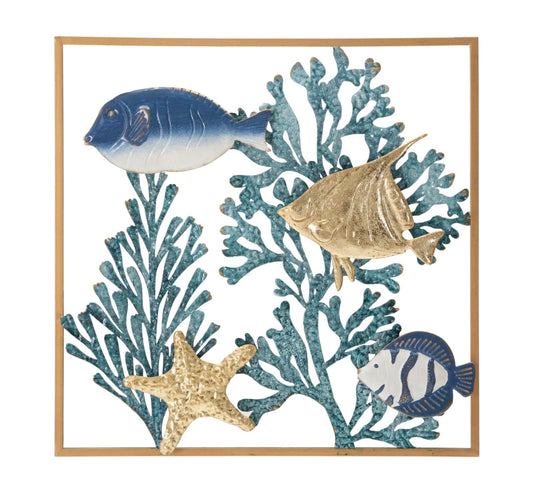 Mauro Ferretti IRON WALL PANEL FISH CM 50,2X3,8X50,2