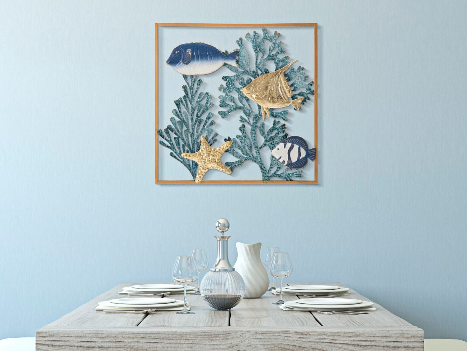 Mauro Ferretti IRON WALL PANEL FISH CM 50,2X3,8X50,2